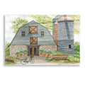 Epic Art 'Bluebird Barn' by Cindy Jacobs, Acrylic Glass Wall Art