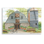 Epic Art 'Bluebird Barn' by Cindy Jacobs, Acrylic Glass Wall Art