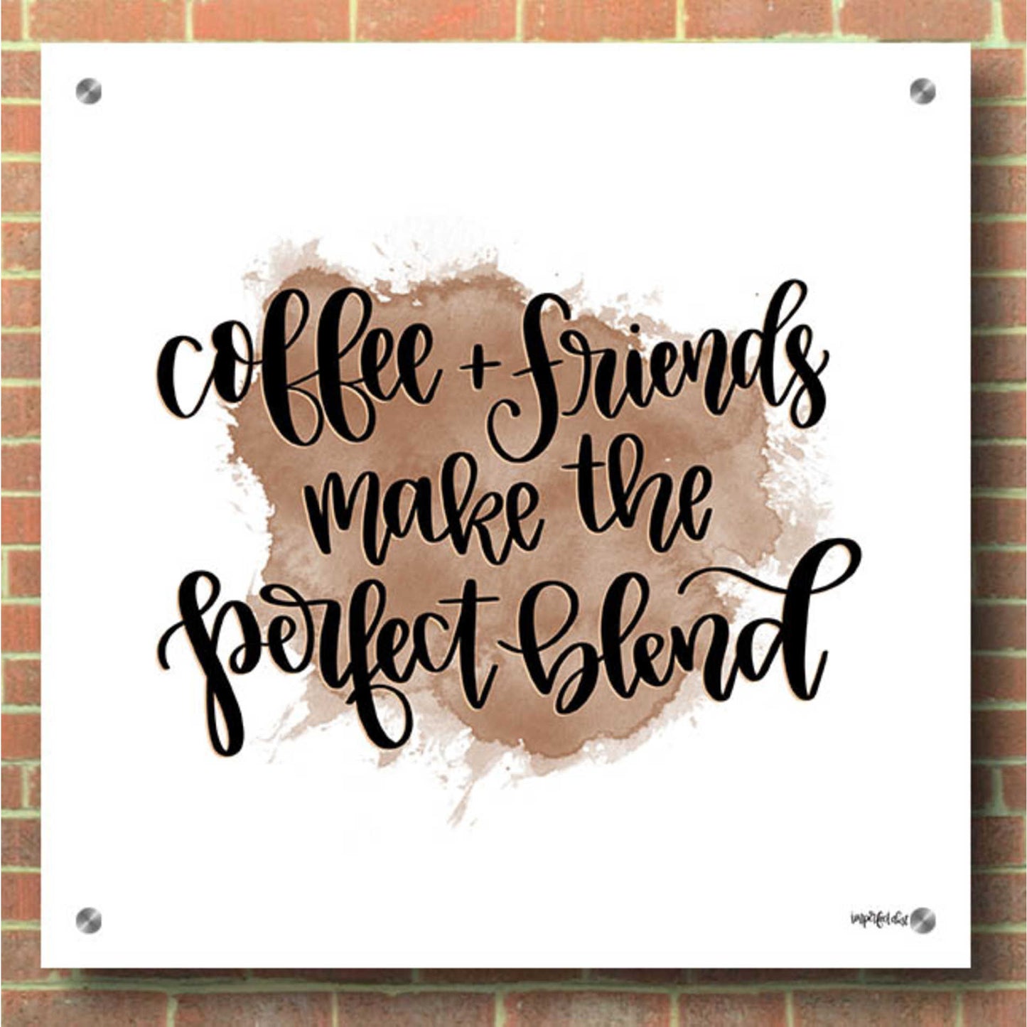 Epic Art 'Coffee + Friends' by Imperfect Dust, Acrylic Glass Wall Art,36x36