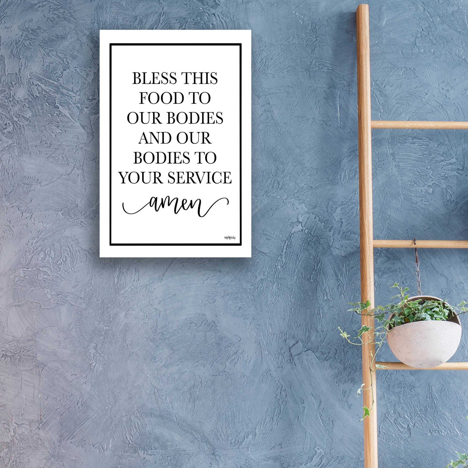 Epic Art 'Bless This Food' by Imperfect Dust, Acrylic Glass Wall Art,16x24