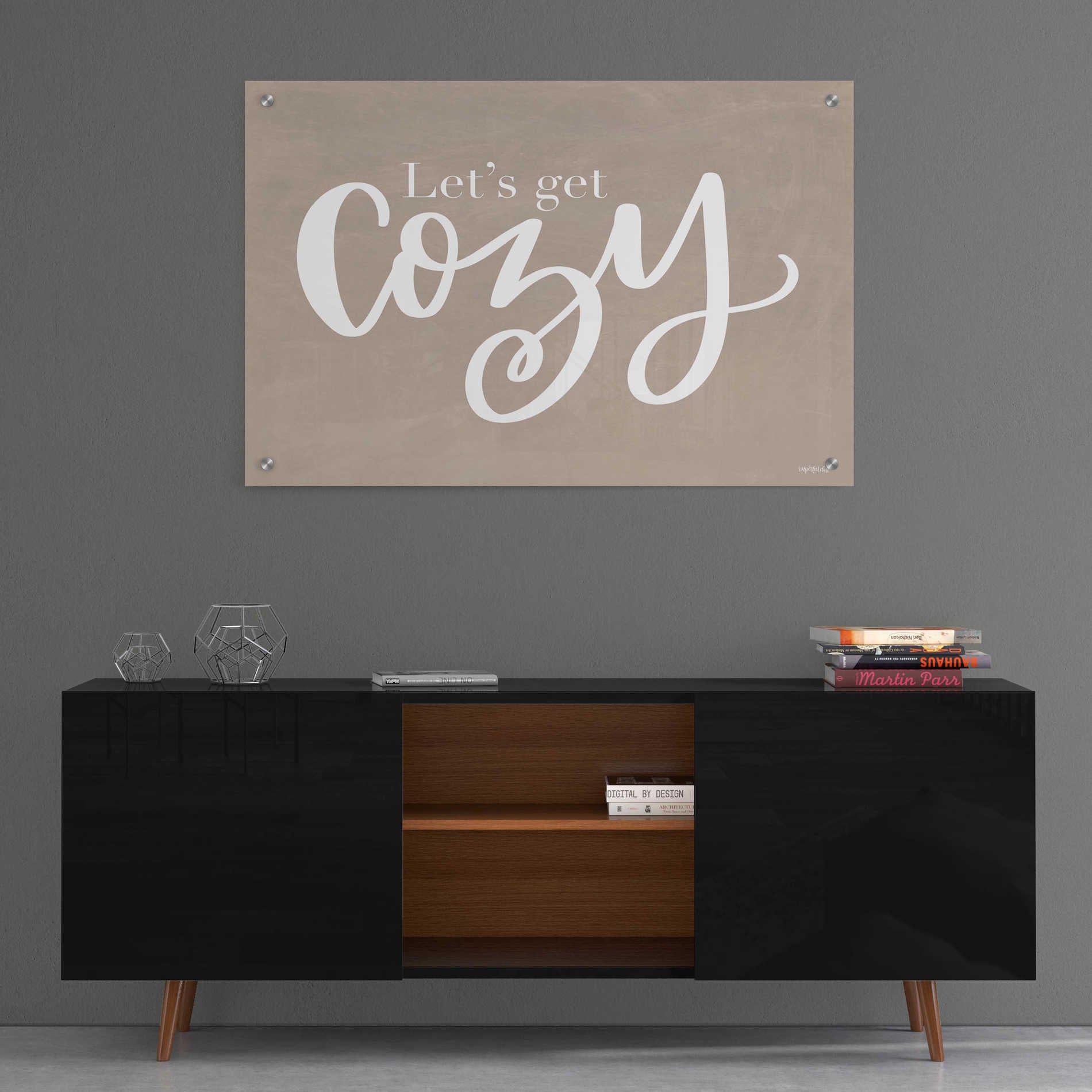 Epic Art 'Let's Get Cozy' by Imperfect Dust, Acrylic Glass Wall Art,36x24