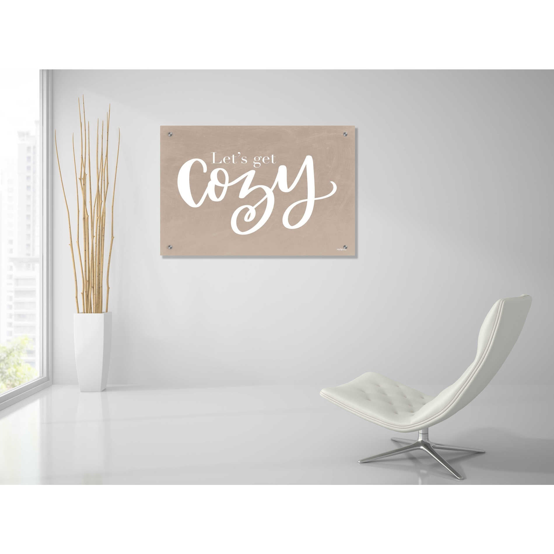 Epic Art 'Let's Get Cozy' by Imperfect Dust, Acrylic Glass Wall Art,36x24