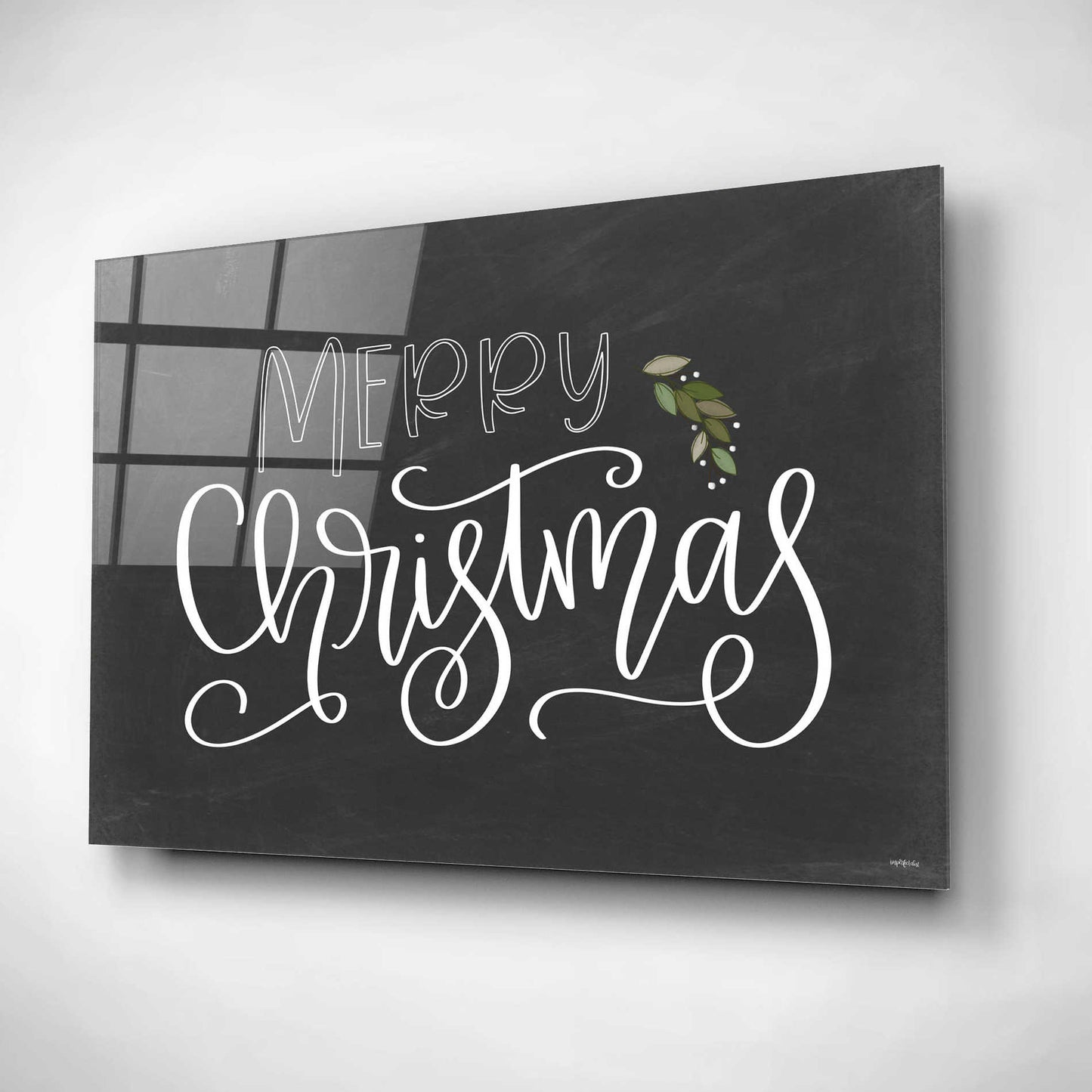 Epic Art 'Merry Christmas Chalkboard' by Imperfect Dust, Acrylic Glass Wall Art,16x12