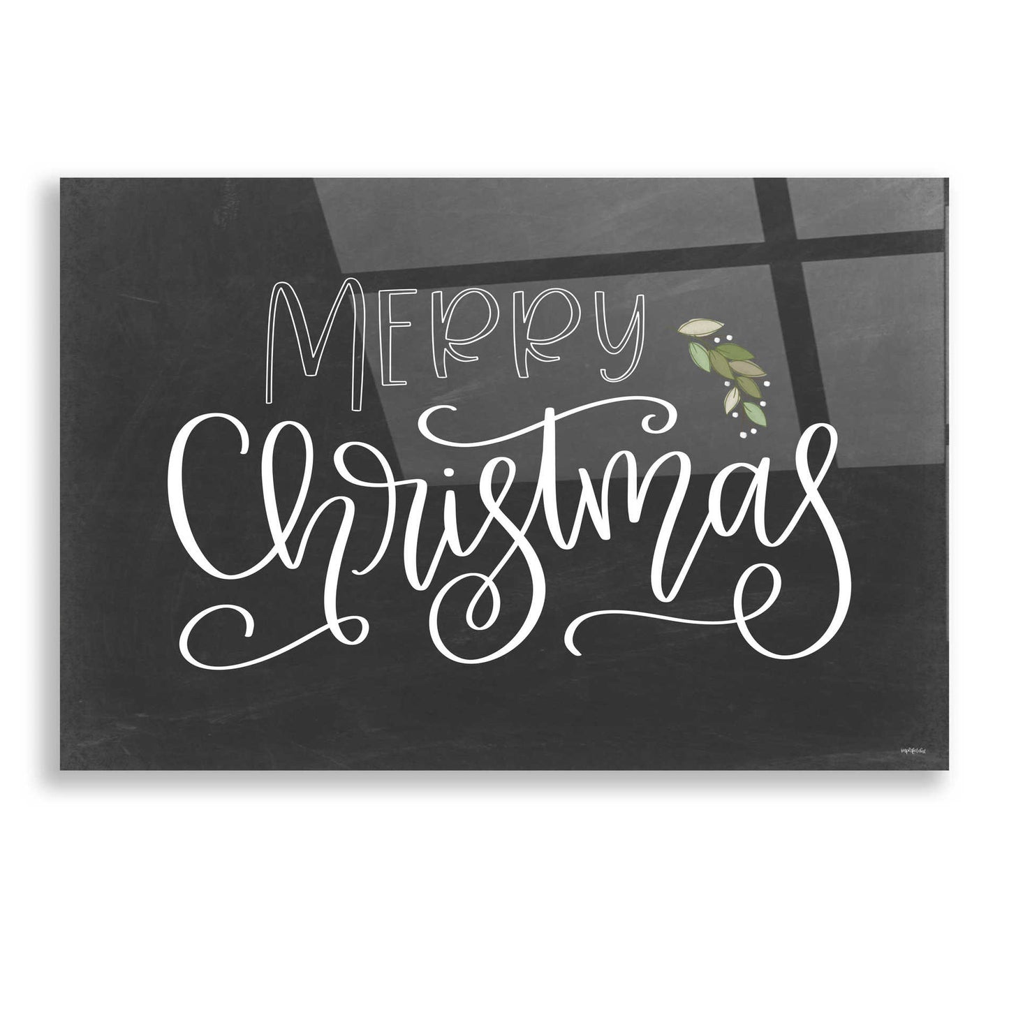 Epic Art 'Merry Christmas Chalkboard' by Imperfect Dust, Acrylic Glass Wall Art,16x12