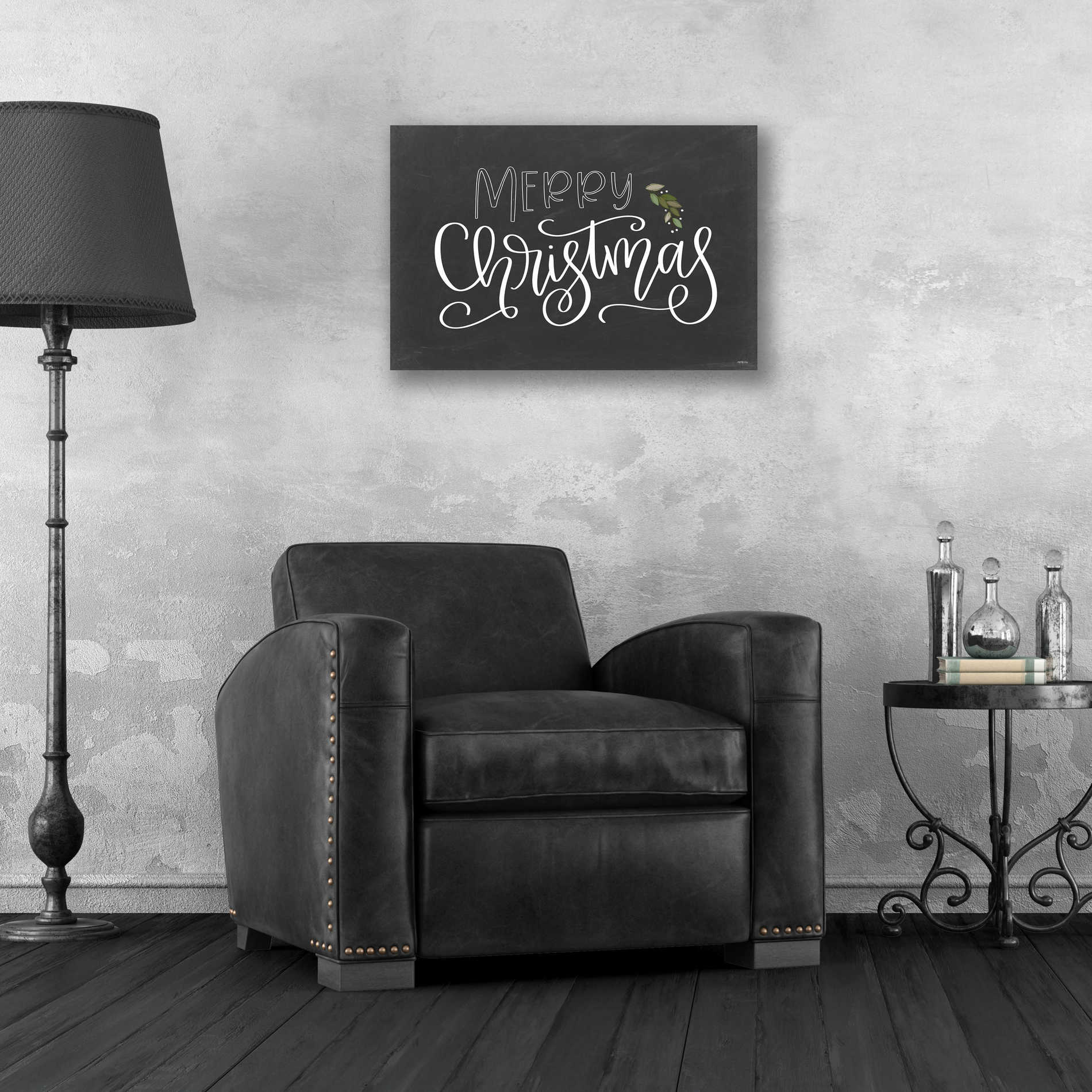 Epic Art 'Merry Christmas Chalkboard' by Imperfect Dust, Acrylic Glass Wall Art,24x16