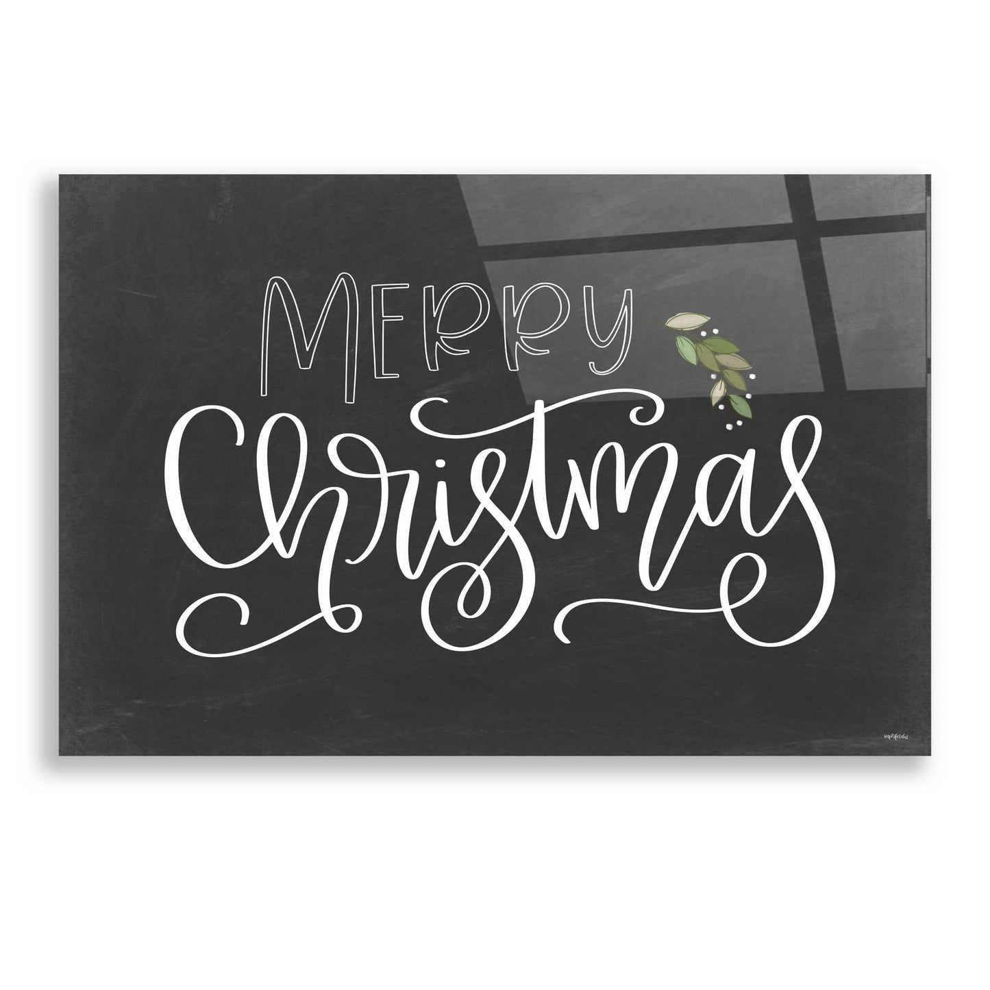 Epic Art 'Merry Christmas Chalkboard' by Imperfect Dust, Acrylic Glass Wall Art,24x16