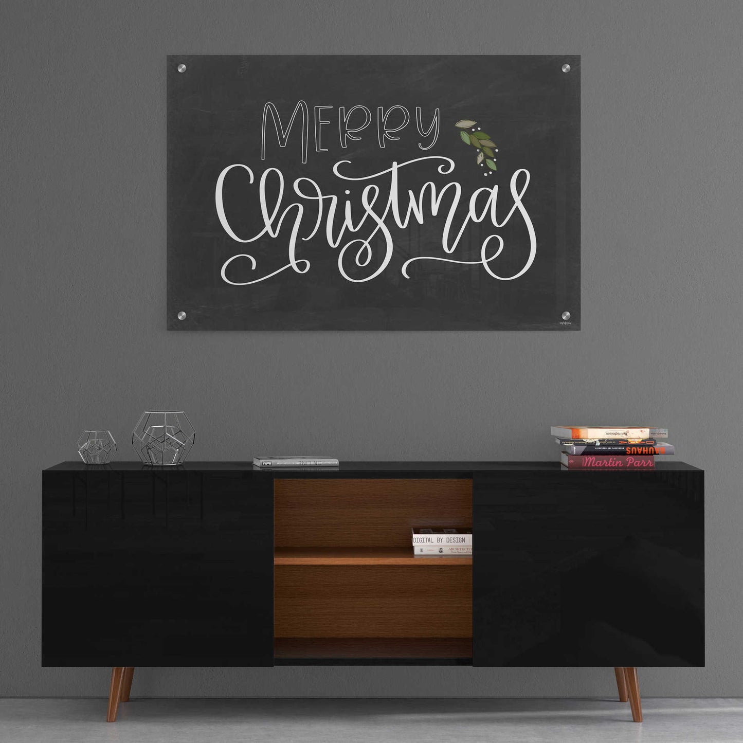 Epic Art 'Merry Christmas Chalkboard' by Imperfect Dust, Acrylic Glass Wall Art,36x24