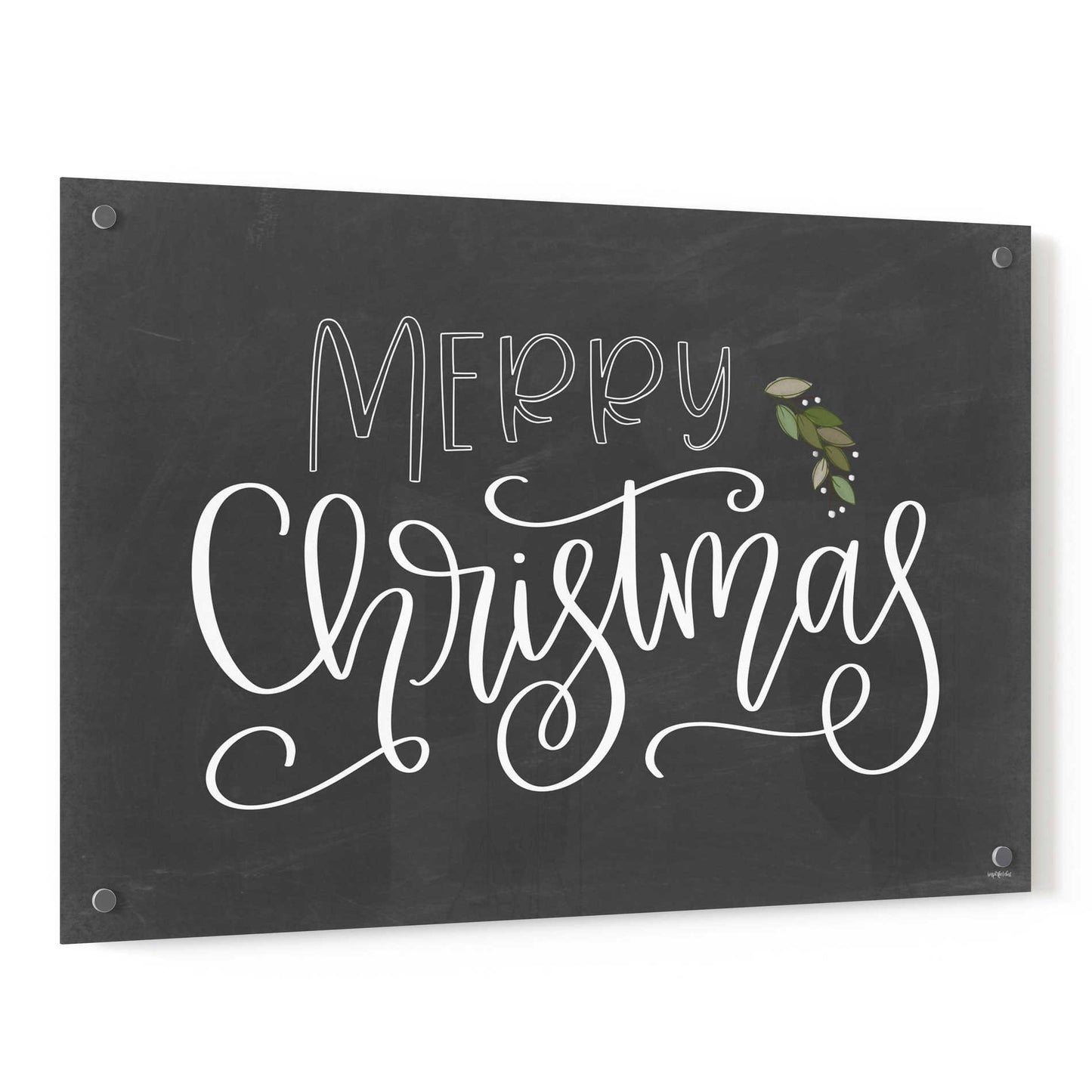 Epic Art 'Merry Christmas Chalkboard' by Imperfect Dust, Acrylic Glass Wall Art,36x24