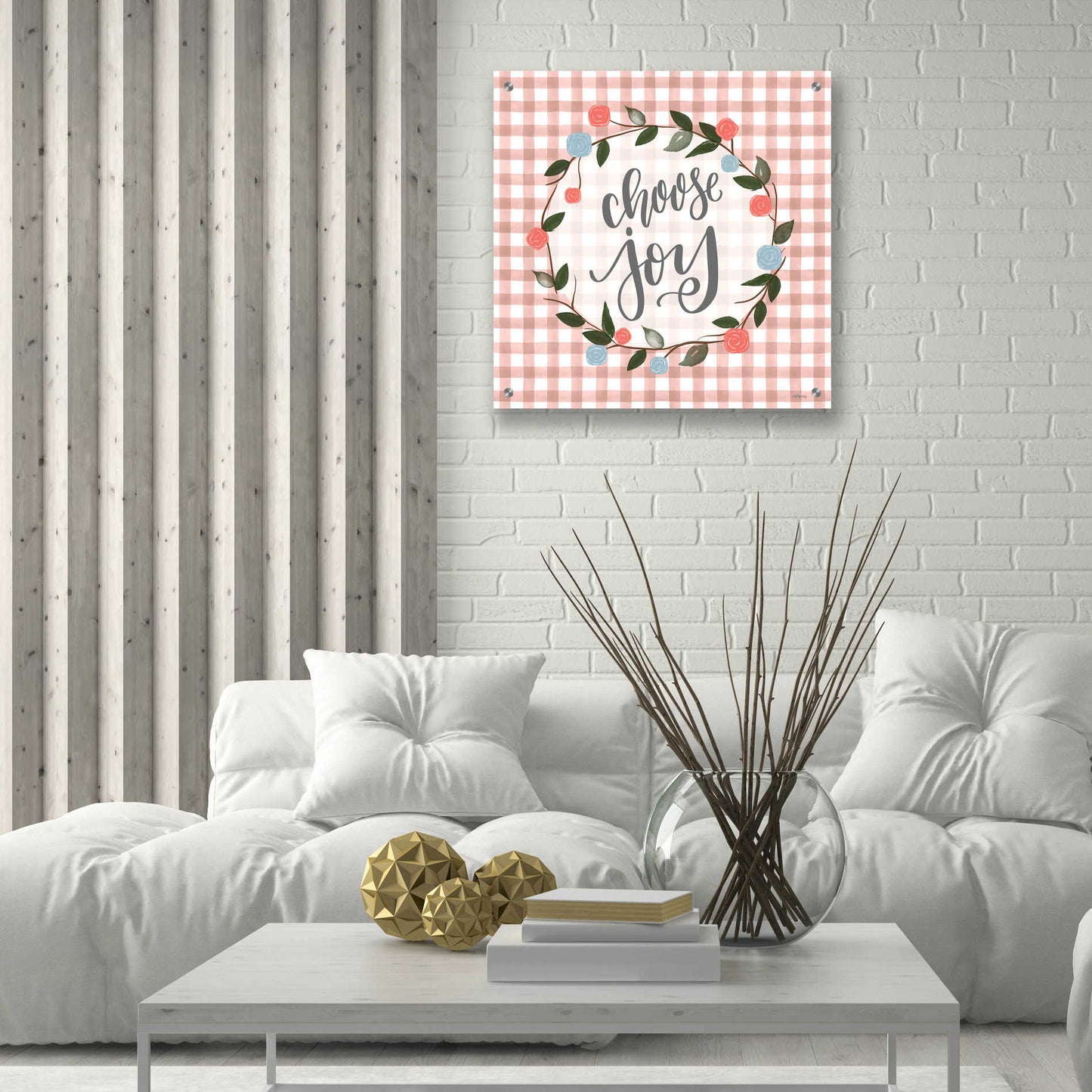 Epic Art 'Choose Joy' by Imperfect Dust, Acrylic Glass Wall Art,24x24