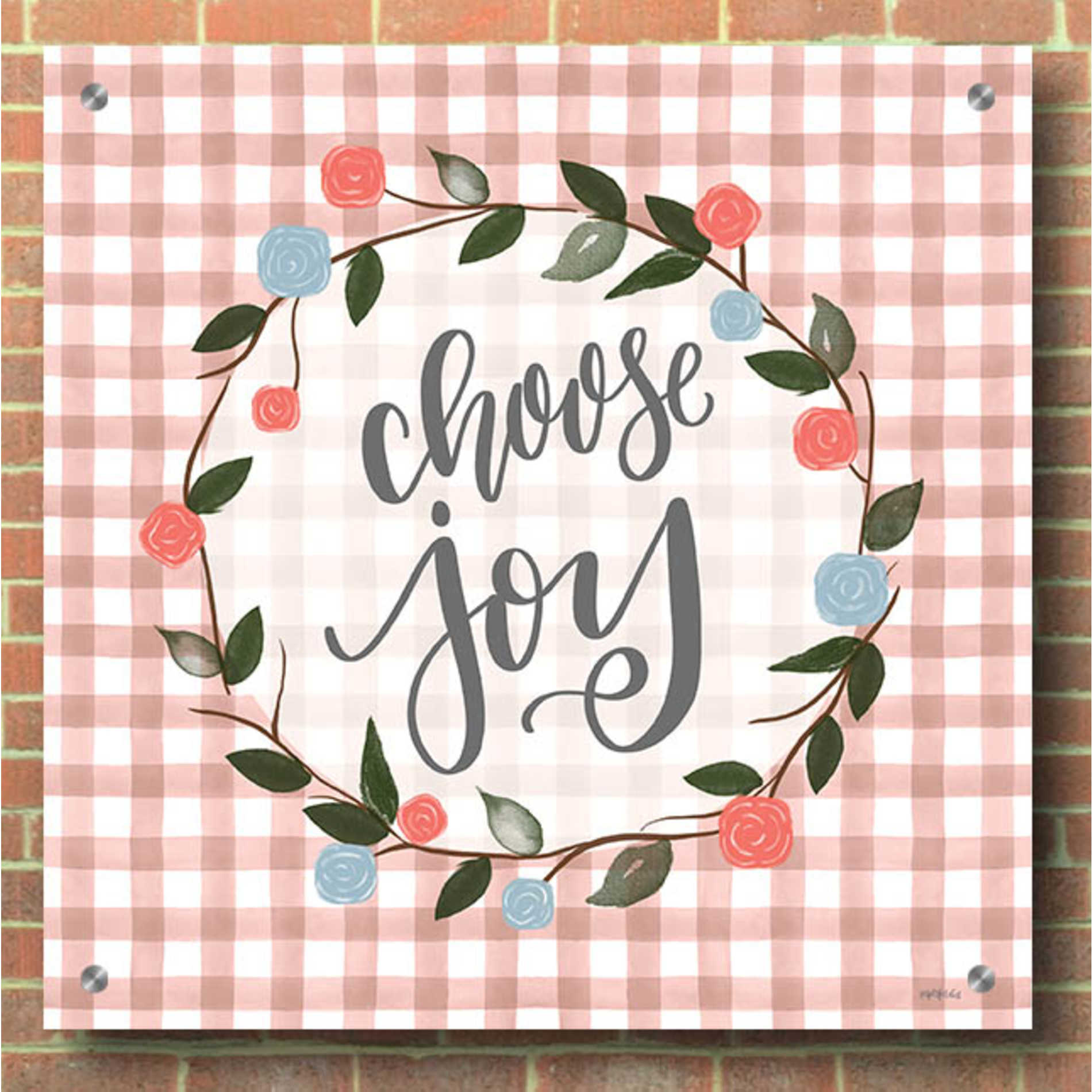 Epic Art 'Choose Joy' by Imperfect Dust, Acrylic Glass Wall Art,36x36