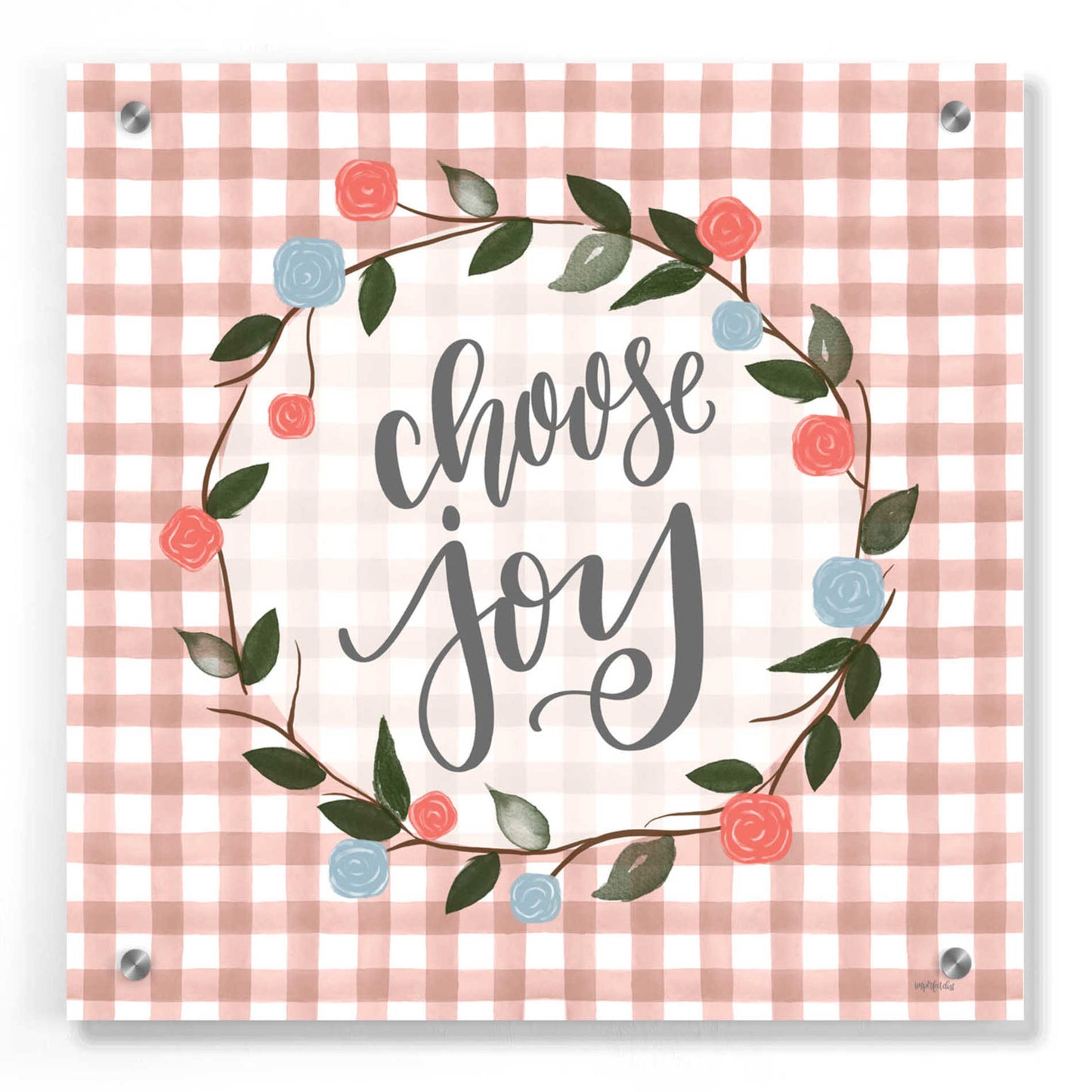 Epic Art 'Choose Joy' by Imperfect Dust, Acrylic Glass Wall Art,36x36