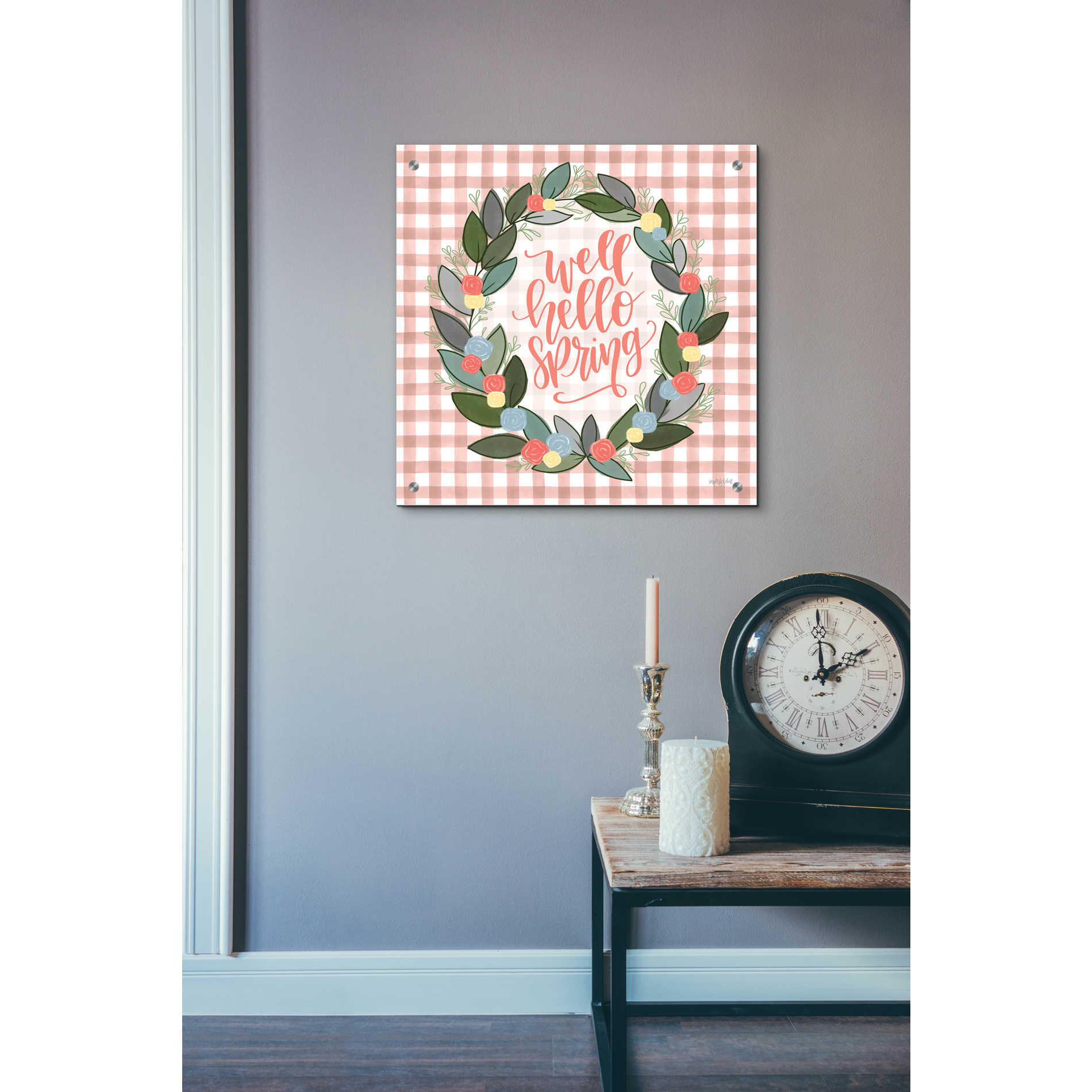 Epic Art 'Well Hello Spring' by Imperfect Dust, Acrylic Glass Wall Art,24x24