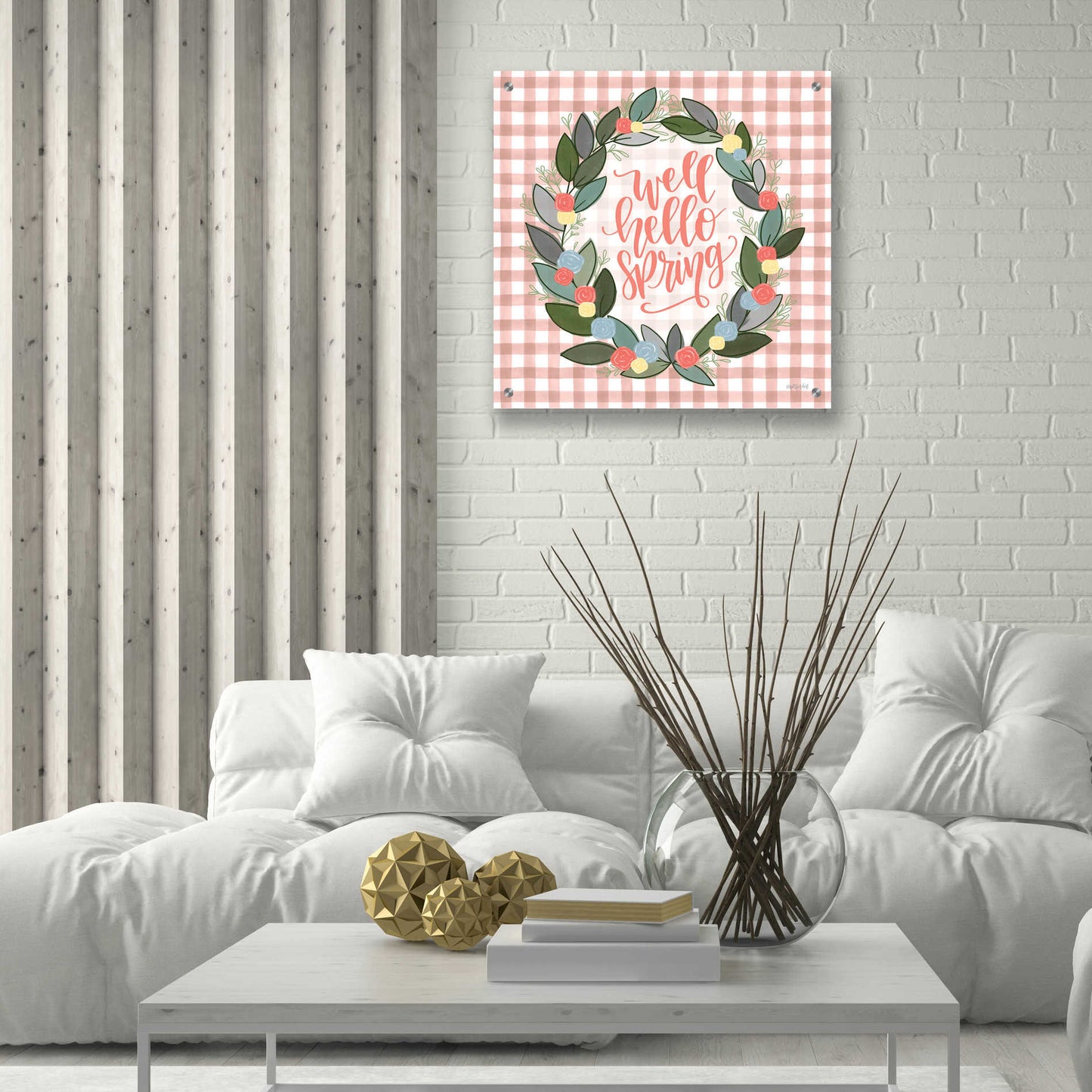 Epic Art 'Well Hello Spring' by Imperfect Dust, Acrylic Glass Wall Art,24x24