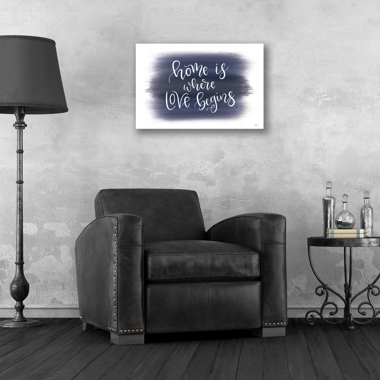 Epic Art 'Home is Where Love Begins' by Imperfect Dust, Acrylic Glass Wall Art,24x16