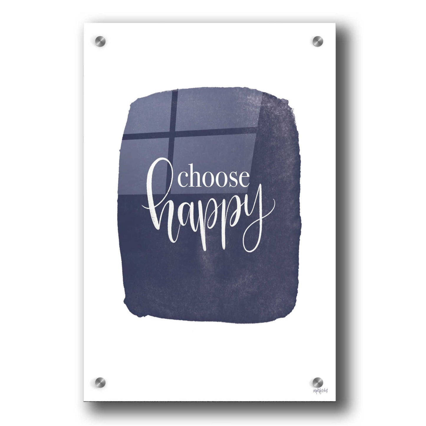 Epic Art 'Choose Happy' by Imperfect Dust, Acrylic Glass Wall Art,24x36