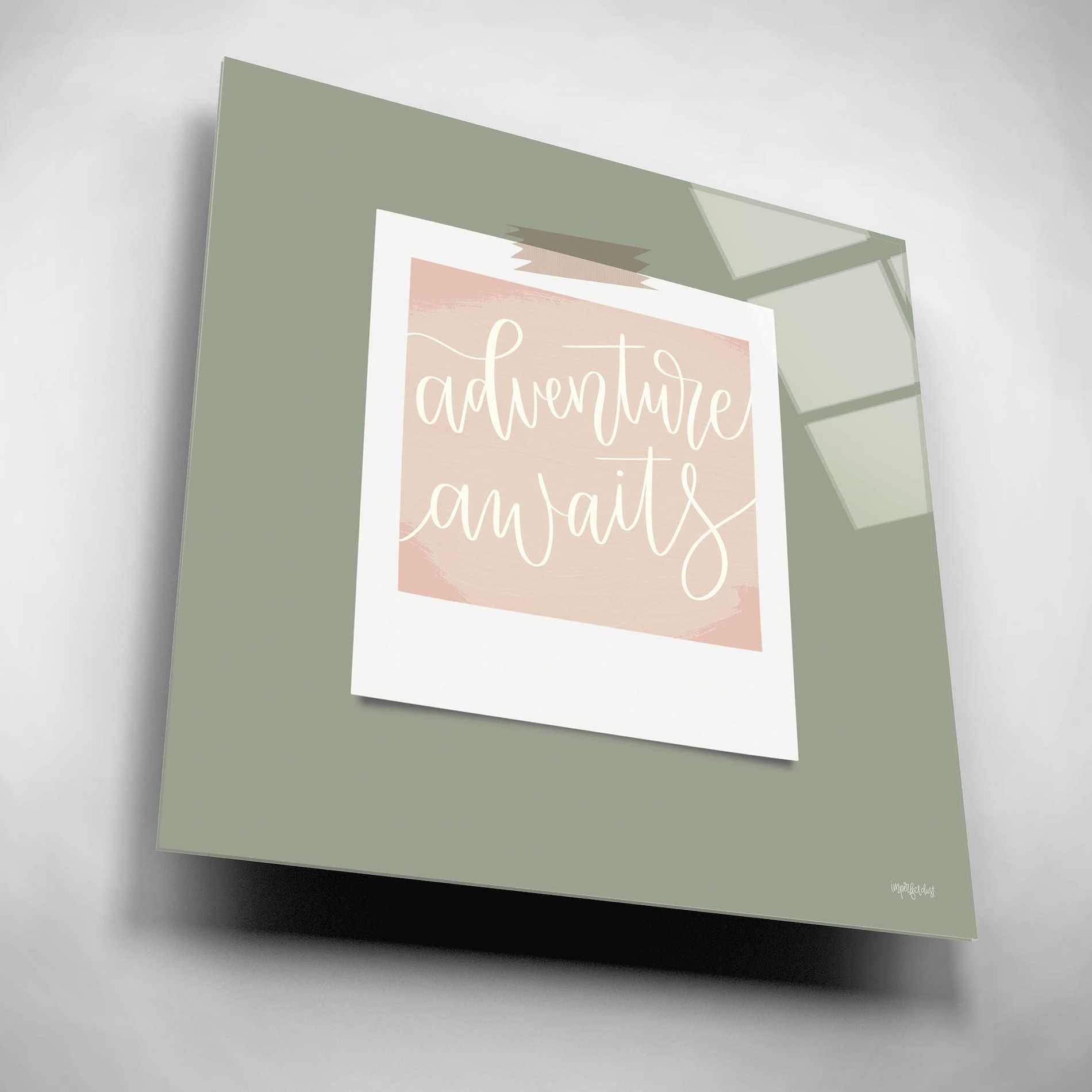 Epic Art 'Adventure Awaits' by Imperfect Dust, Acrylic Glass Wall Art,12x12