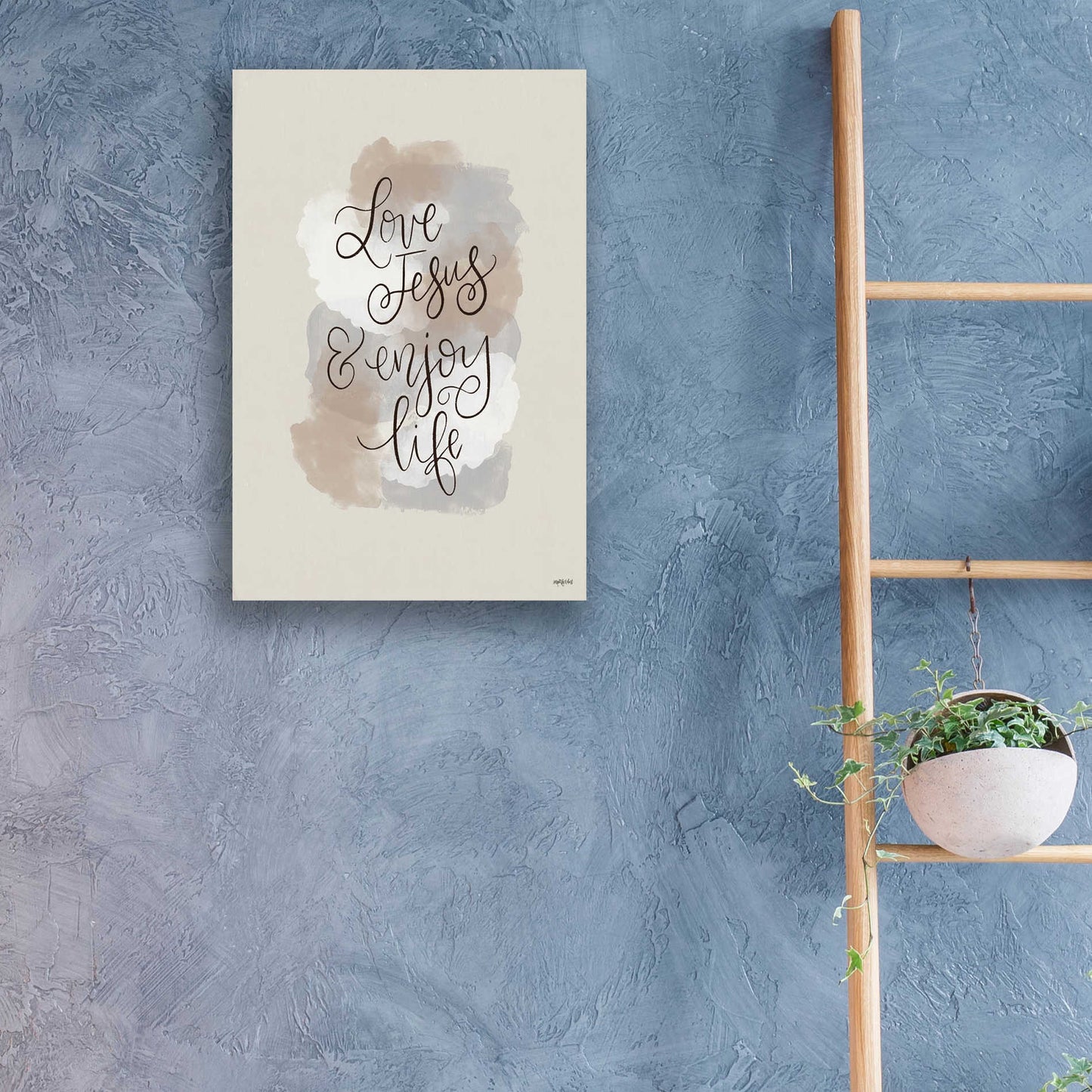 Epic Art 'Love Jesus and Enjoy Life' by Imperfect Dust, Acrylic Glass Wall Art,16x24