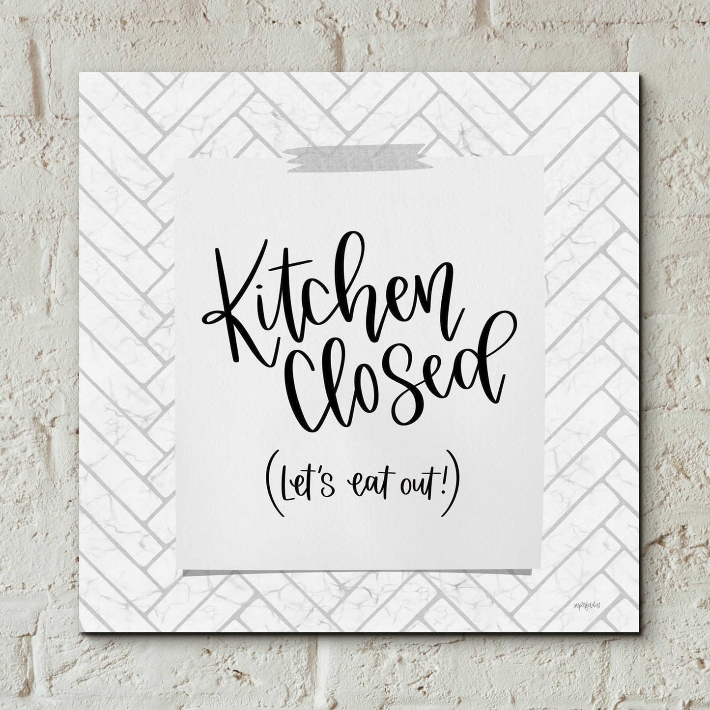 Epic Art 'Kitchen Closed' by Imperfect Dust, Acrylic Glass Wall Art,12x12