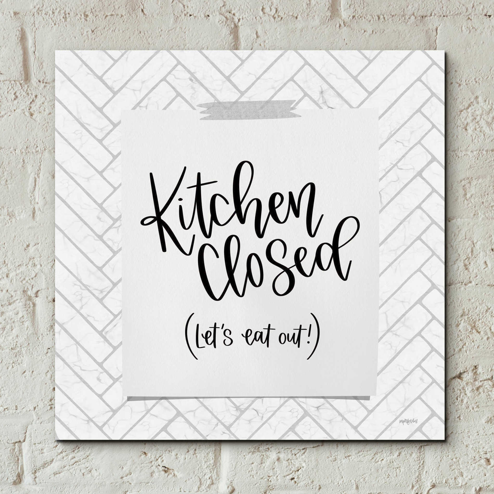 Epic Art 'Kitchen Closed' by Imperfect Dust, Acrylic Glass Wall Art,12x12