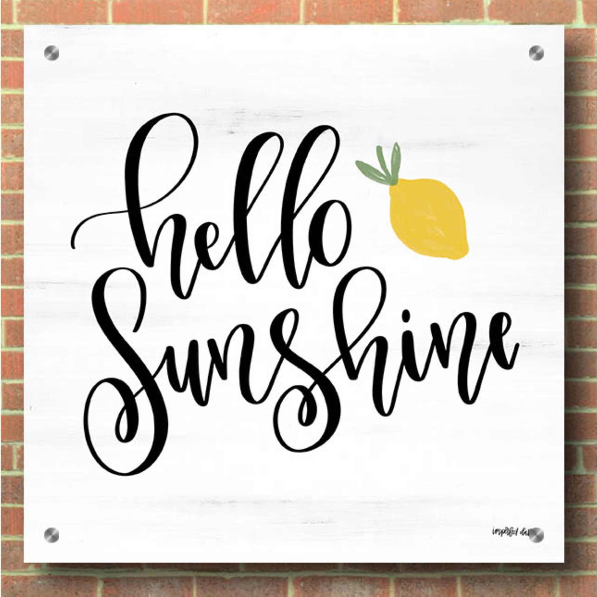 Epic Art 'Hello Sunshine' by Imperfect Dust, Acrylic Glass Wall Art,36x36