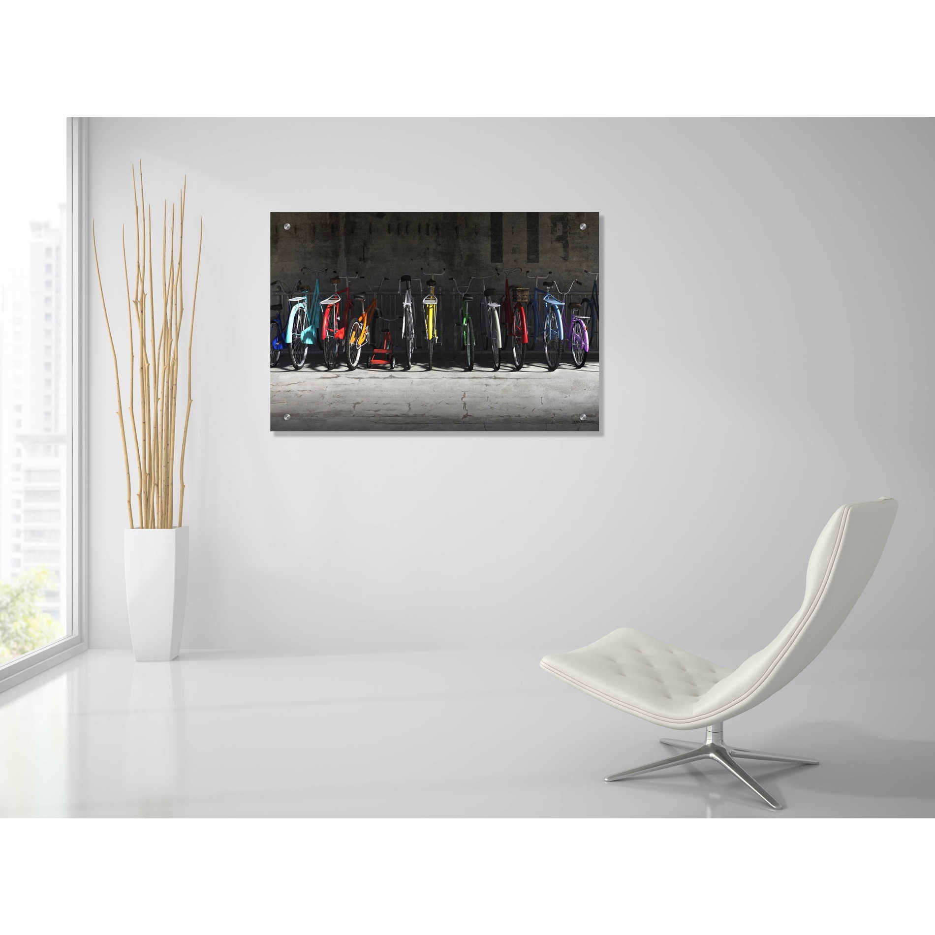 Epic Art 'Bike Rack' by Cynthia Decker, Acrylic Glass Wall Art,36x24