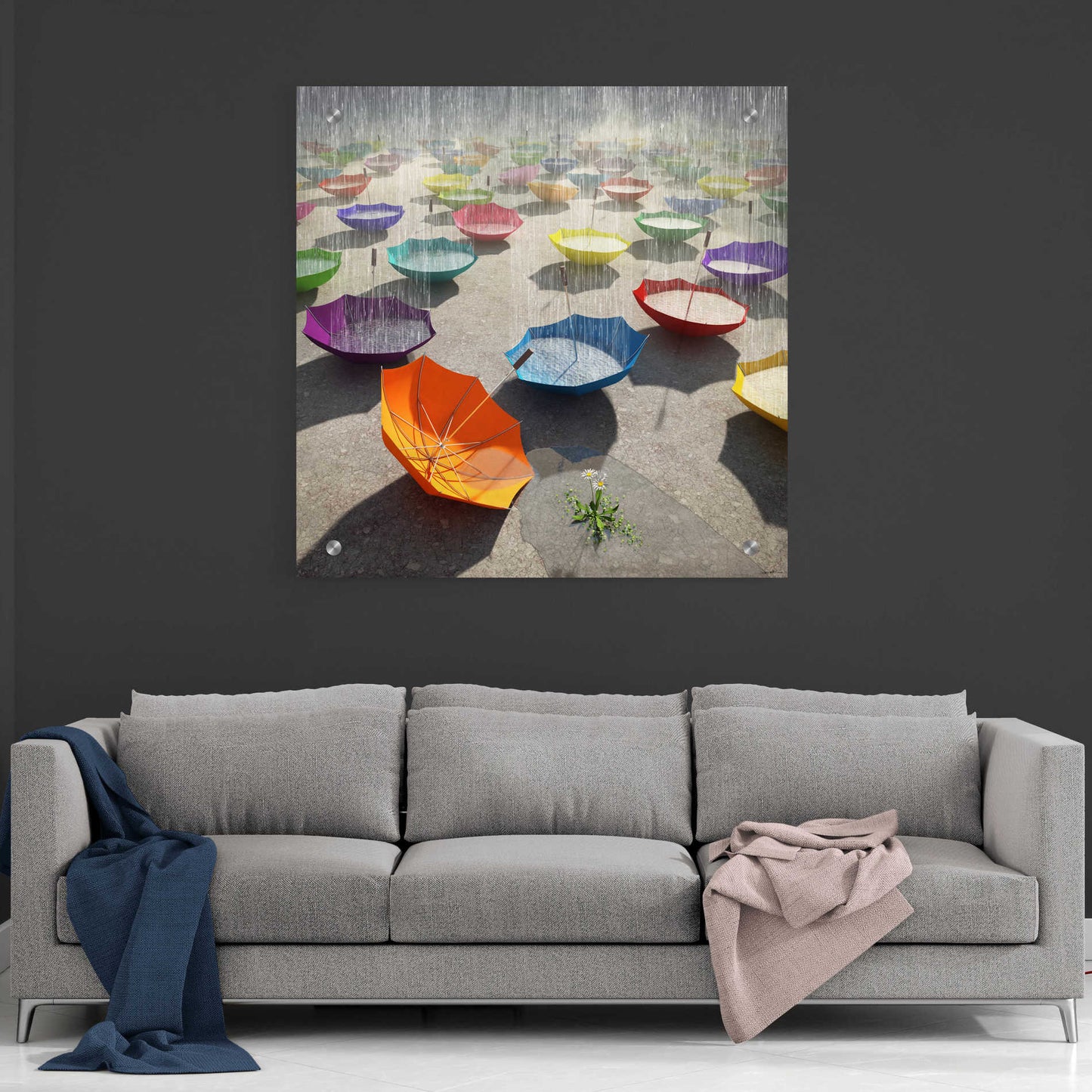 Epic Art 'Downpour' by Cynthia Decker, Acrylic Glass Wall Art,36x36