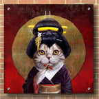 Epic Art 'Kyoto Kitty' by Lucia Heffernan, Acrylic Glass Wall Art,36x36