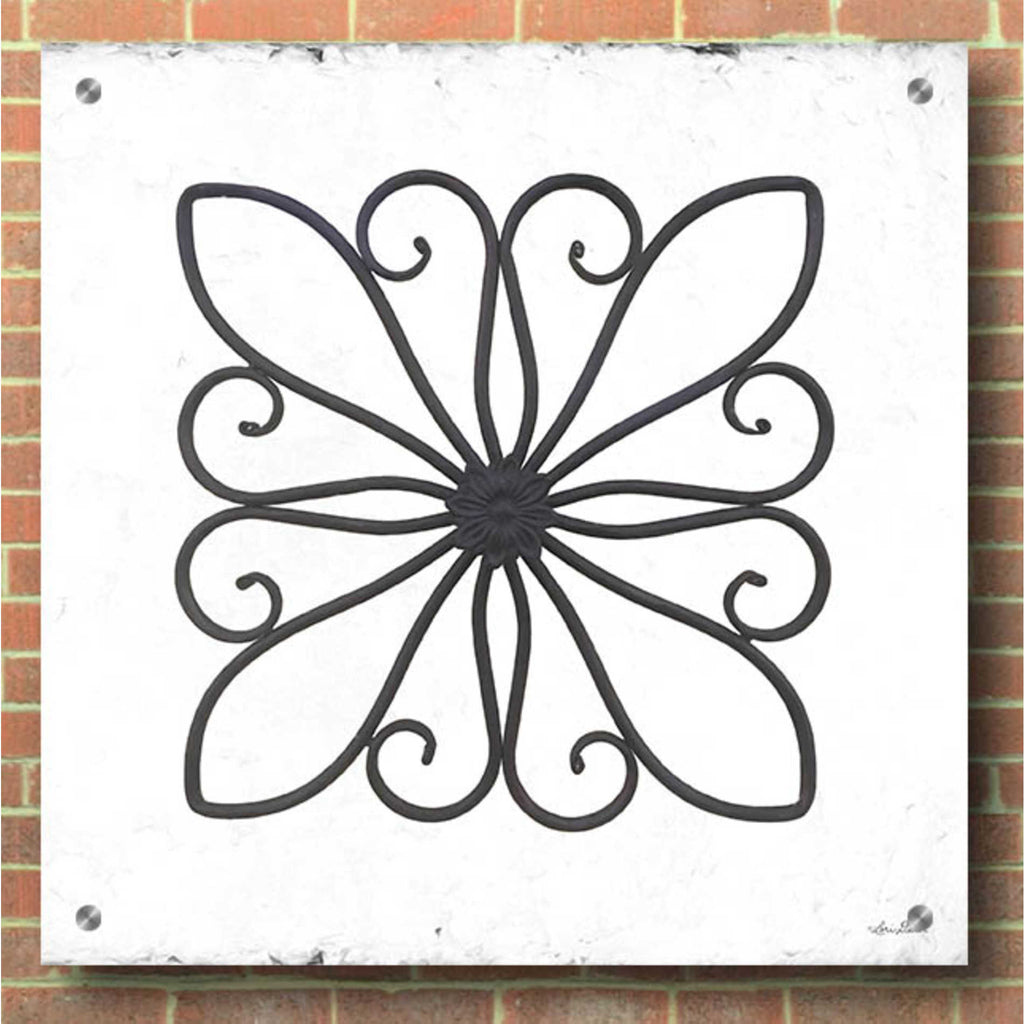 Epic Art 'Metal Art on Stucco I' by Lori Deiter, Acrylic Glass Wall Art,36x36