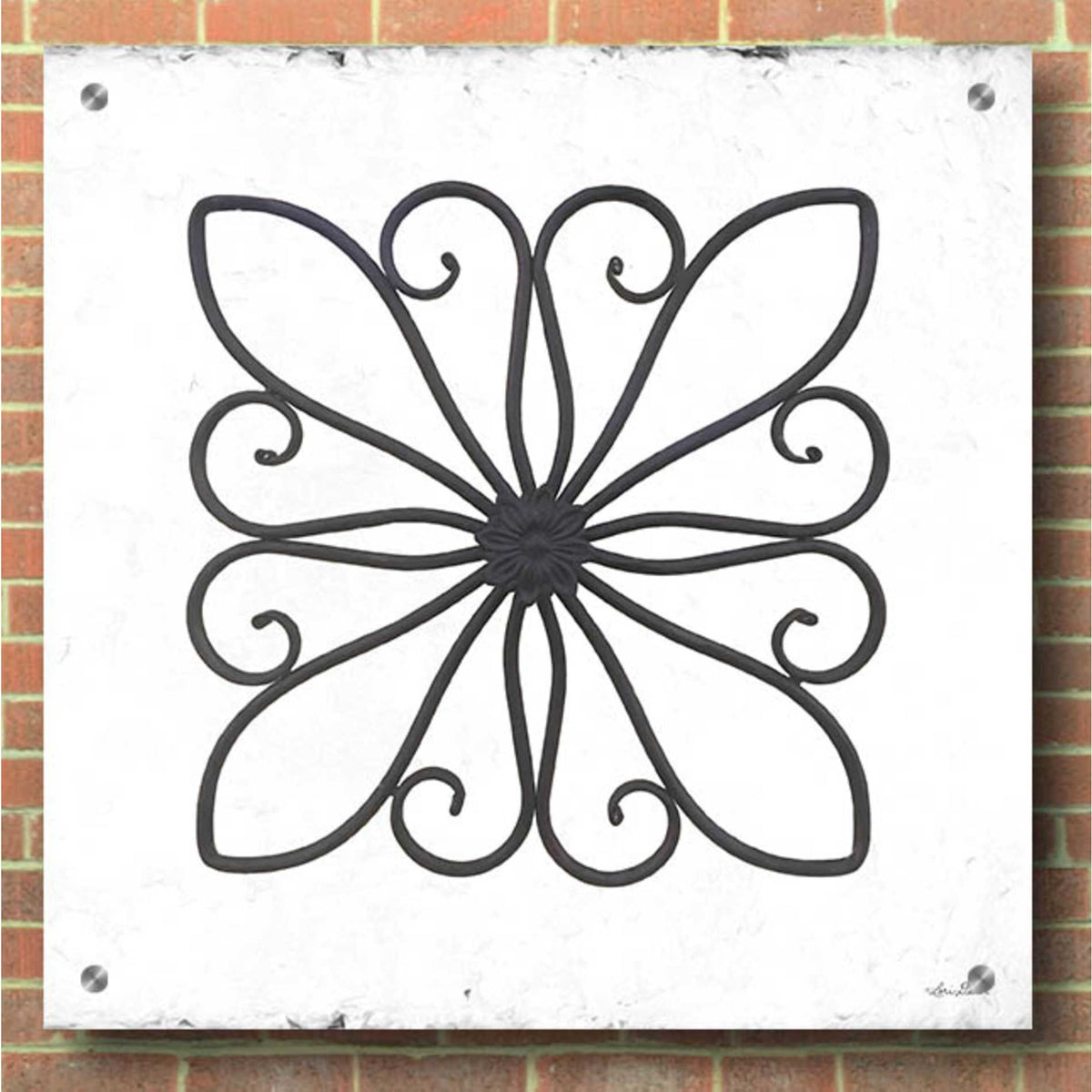 Epic Art 'Metal Art on Stucco I' by Lori Deiter, Acrylic Glass Wall Art,36x36