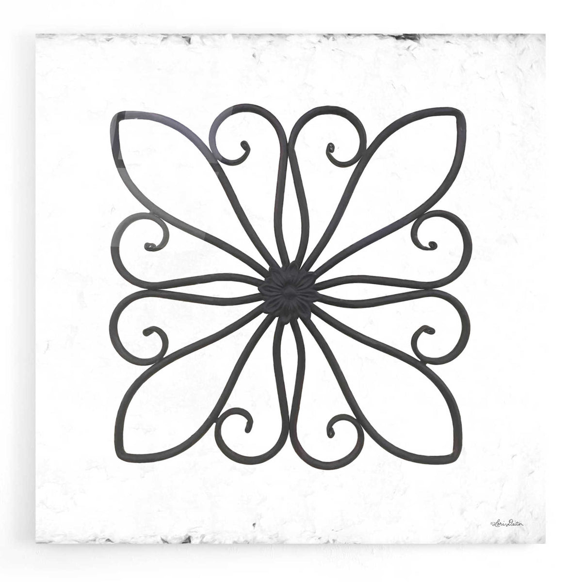 Epic Art 'Metal Art on Stucco I' by Lori Deiter, Acrylic Glass Wall Art