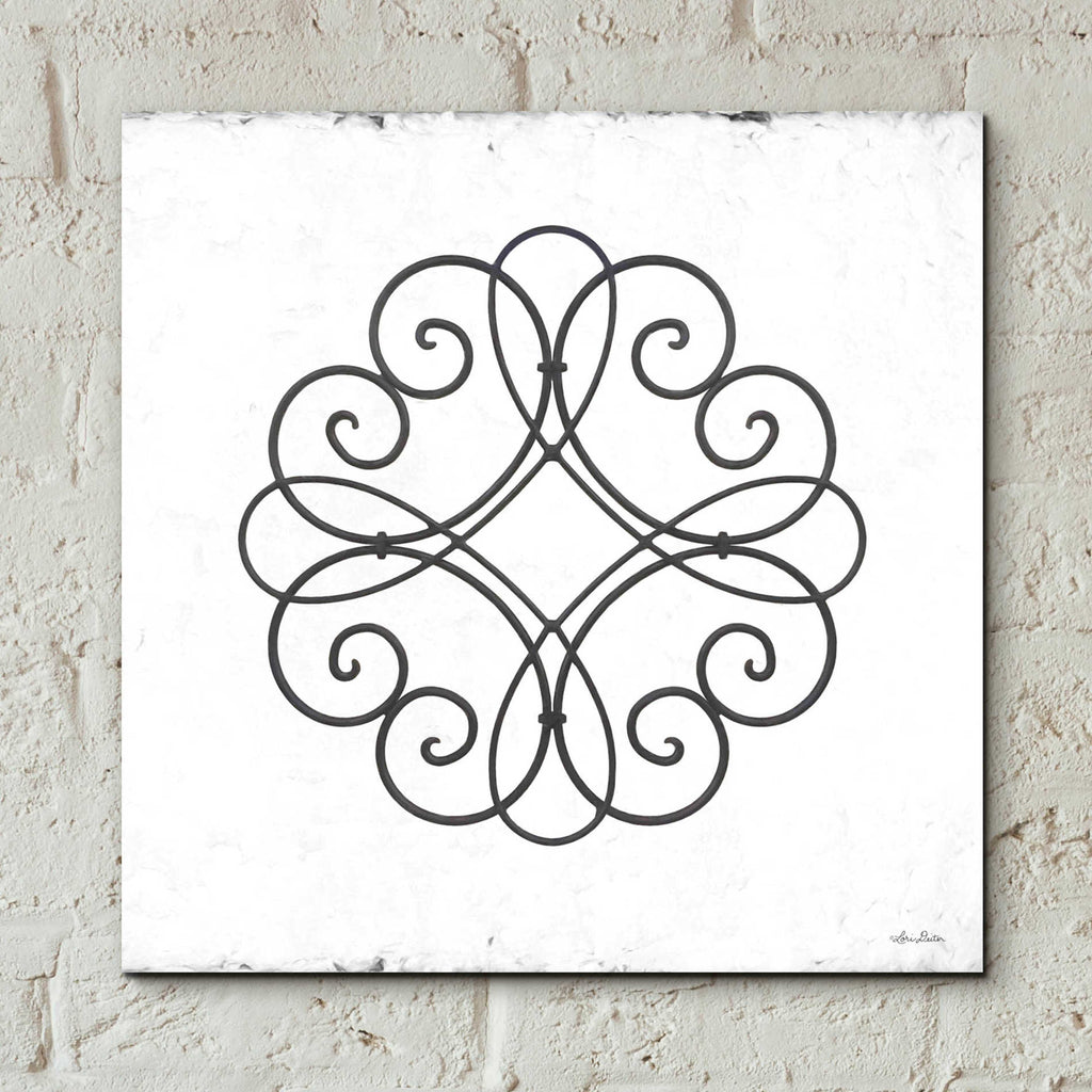 Epic Art 'Metal Art on Stucco II' by Lori Deiter, Acrylic Glass Wall Art,12x12