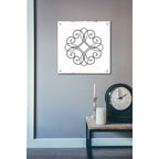 Epic Art 'Metal Art on Stucco II' by Lori Deiter, Acrylic Glass Wall Art,24x24