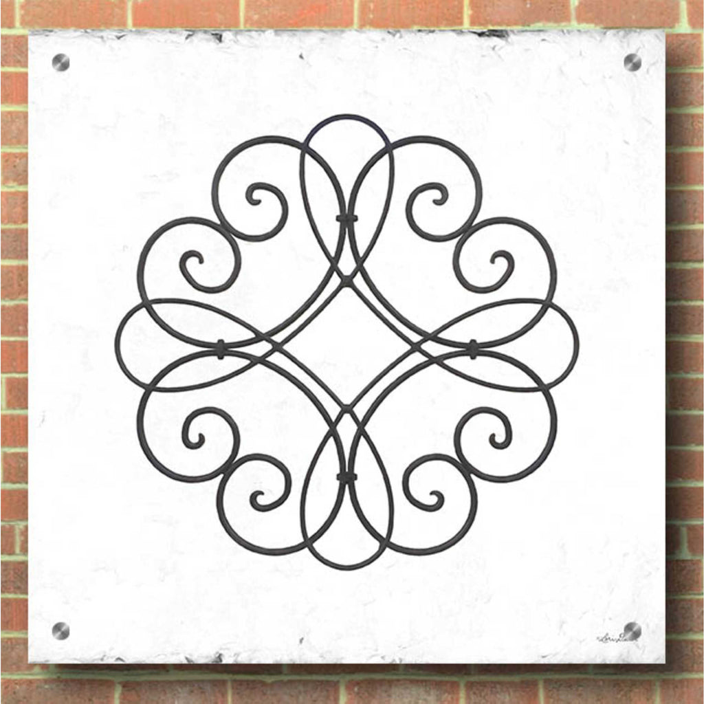 Epic Art 'Metal Art on Stucco II' by Lori Deiter, Acrylic Glass Wall Art,36x36