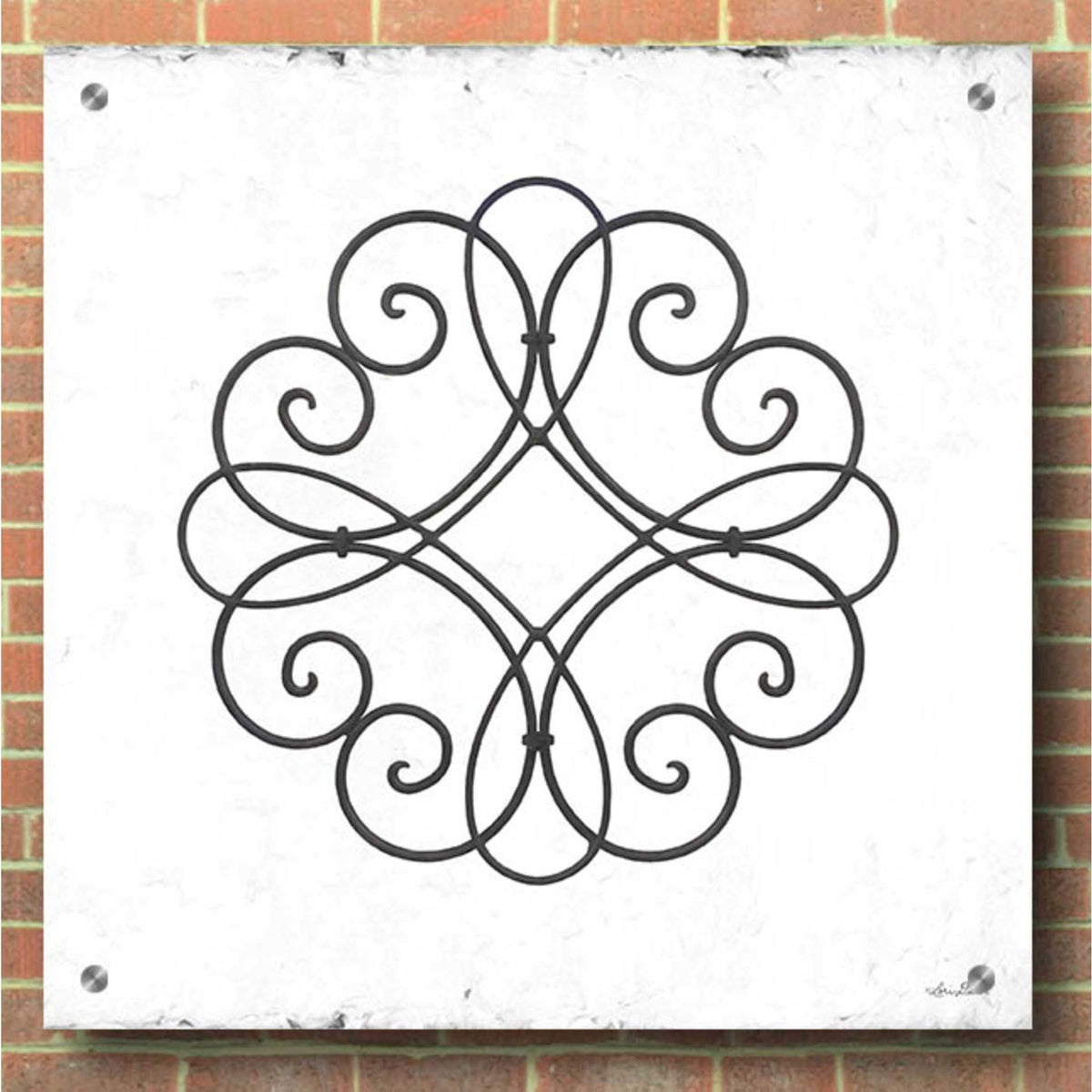 Epic Art 'Metal Art on Stucco II' by Lori Deiter, Acrylic Glass Wall Art,36x36