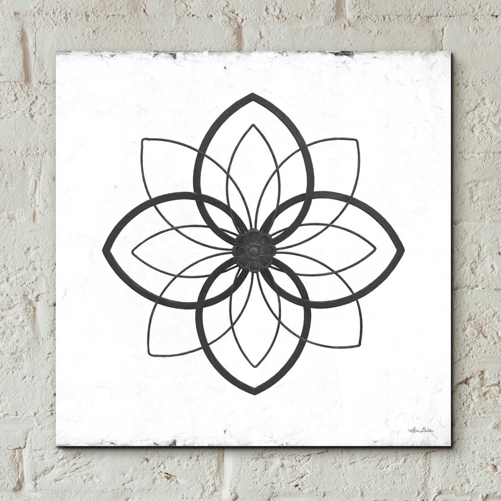 Epic Art 'Metal Art on Stucco III' by Lori Deiter, Acrylic Glass Wall Art,12x12
