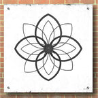 Epic Art 'Metal Art on Stucco III' by Lori Deiter, Acrylic Glass Wall Art,36x36