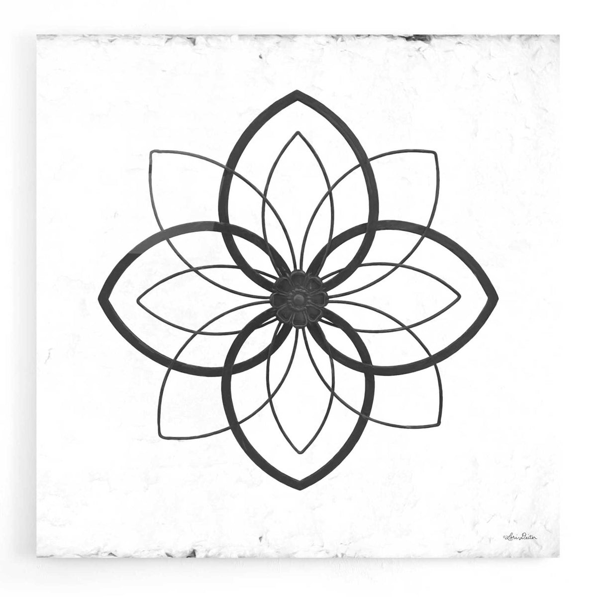 Epic Art 'Metal Art on Stucco III' by Lori Deiter, Acrylic Glass Wall Art