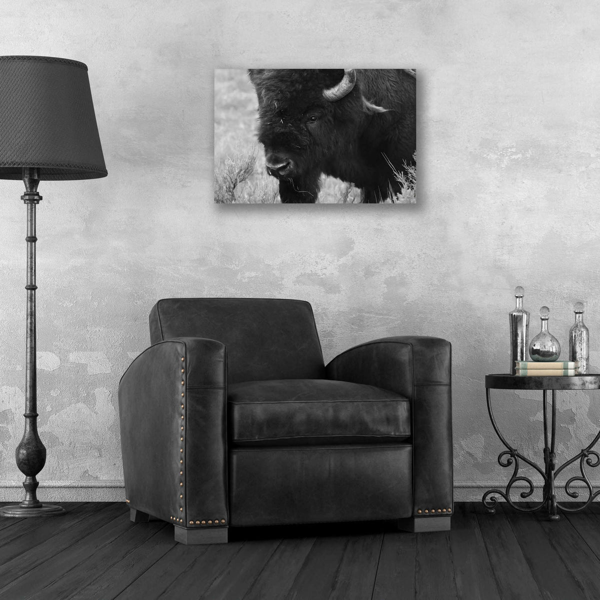 Epic Art 'Yellowstone Bison' by Lori Deiter, Acrylic Glass Wall Art,24x16