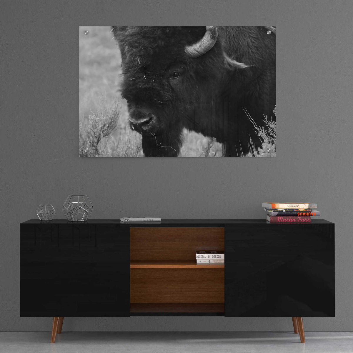 Epic Art 'Yellowstone Bison' by Lori Deiter, Acrylic Glass Wall Art,36x24