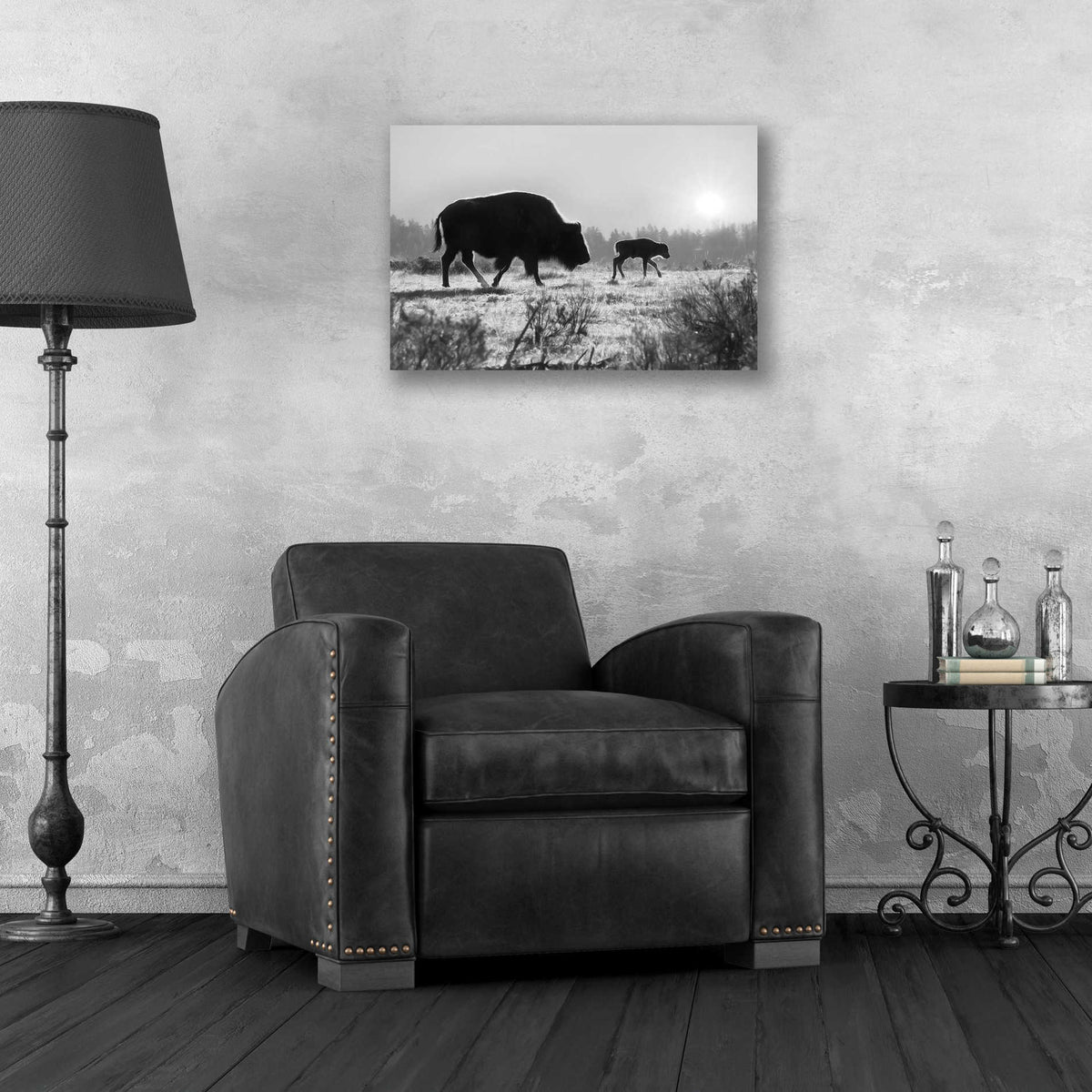 Epic Art 'Lamar Valley Migration' by Lori Deiter, Acrylic Glass Wall Art,24x16