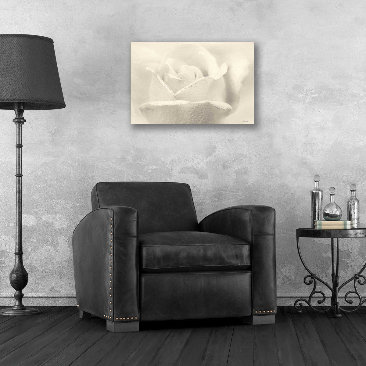 Epic Art 'White Rose' by Lori Deiter, Acrylic Glass Wall Art,24x16