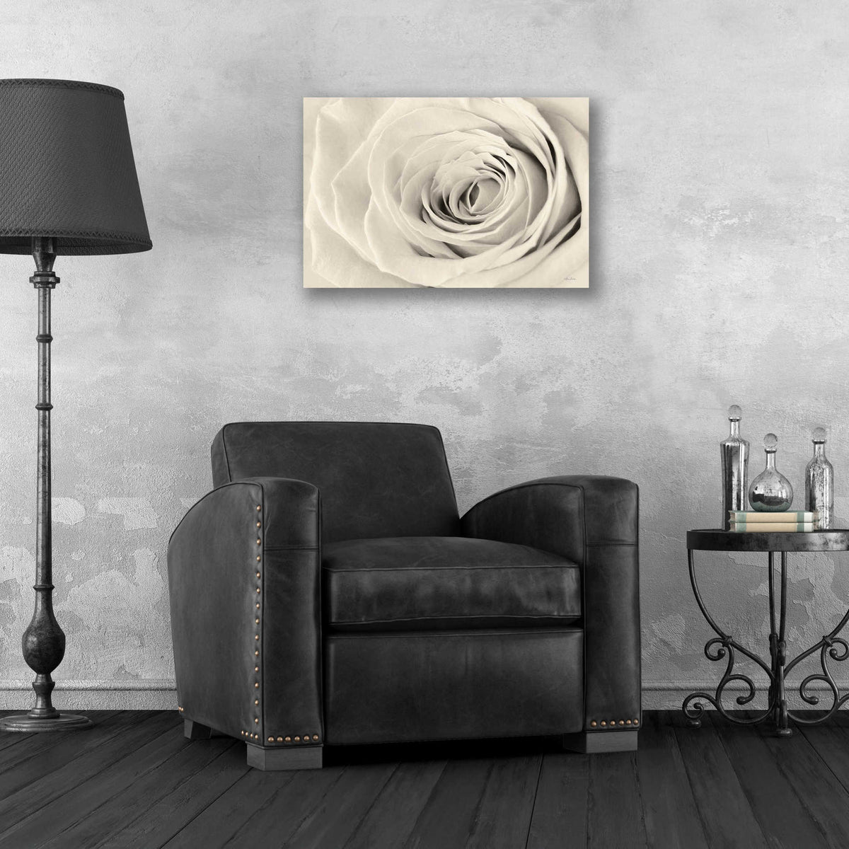 Epic Art 'Cream Rose' by Lori Deiter, Acrylic Glass Wall Art,24x16