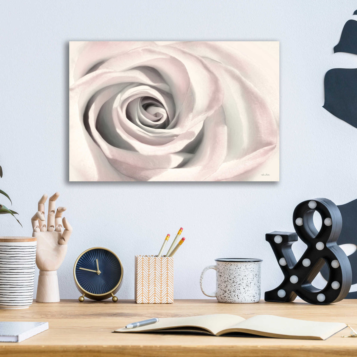 Epic Art 'Blush Rose III' by Lori Deiter, Acrylic Glass Wall Art,16x12