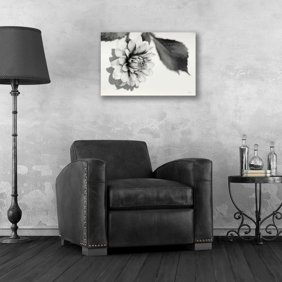 Epic Art 'White Dahlia I' by Lori Deiter, Acrylic Glass Wall Art,24x16