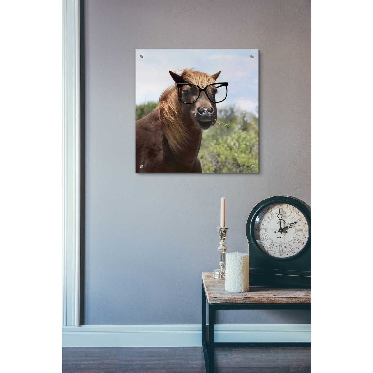 Epic Art 'Let Your Horse Do the Thinking' by Lori Deiter, Acrylic Glass Wall Art,24x24