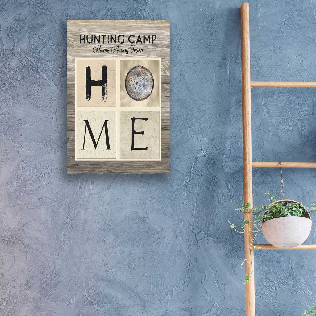 Epic Art 'Hunting Camp Home Away From Home' by Lori Deiter, Acrylic Glass Wall Art,16x24