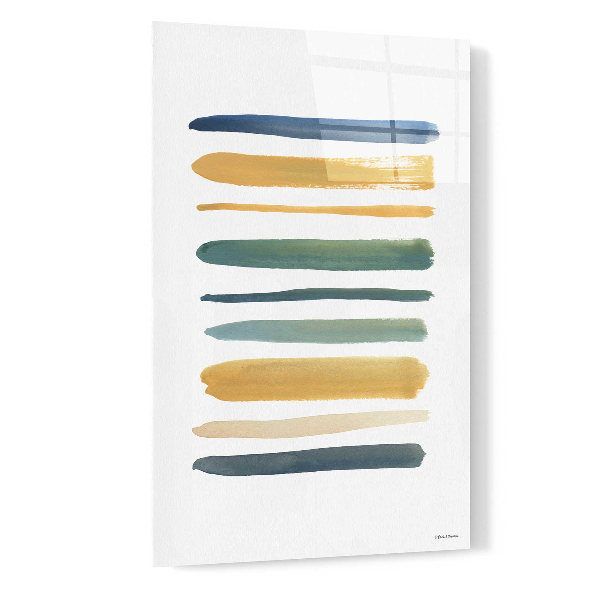 Epic Art 'Mustard Yellow Collection 2' by Rachel Nieman, Acrylic Glass Wall Art,16x24