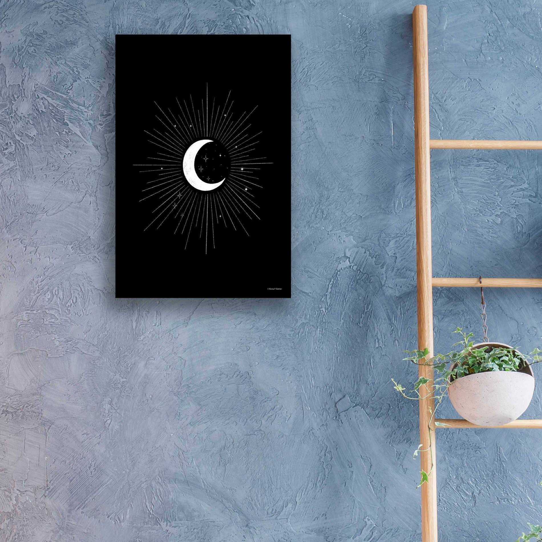 Epic Art 'Astrological Moon' by Rachel Nieman, Acrylic Glass Wall Art,16x24