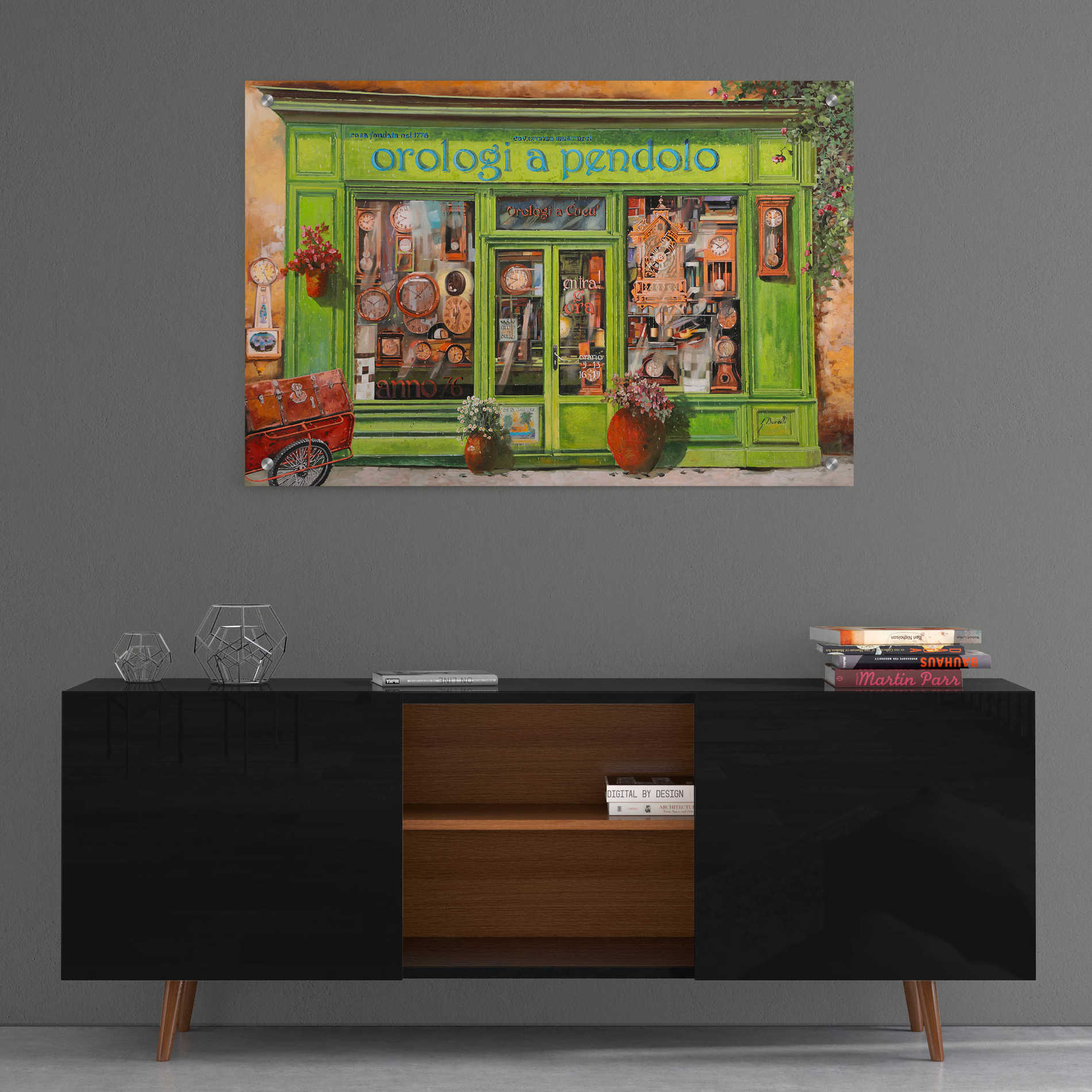 Epic Art 'Orologi a Pendolo' by Guido Borelli, Acrylic Glass Wall Art,36x24