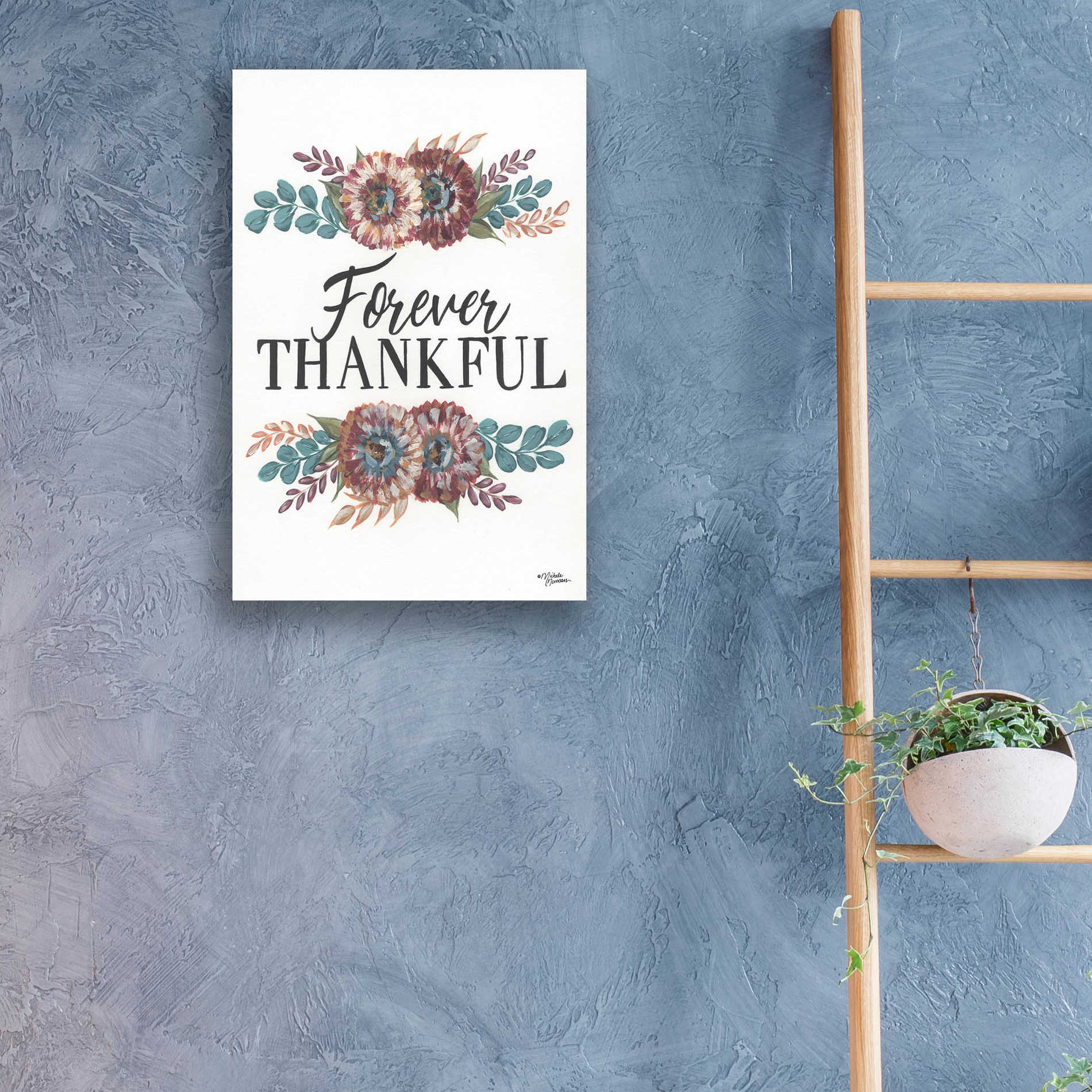 Epic Art 'Forever Thankful' by Michele Norman, Acrylic Glass Wall Art,16x24